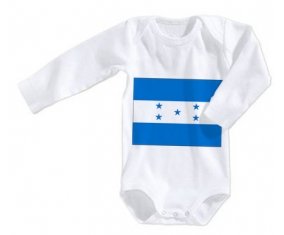 Body bébé Drapeau Honduras taille 3/6 mois manches Longues