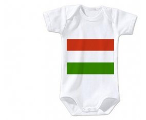 Body bébé Drapeau Hongrie taille 3/6 mois manches Courtes
