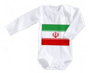 Body bébé Drapeau L'Iran taille 3/6 mois manches Longues