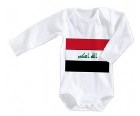 Body bébé Drapeau Irak taille 3/6 mois manches Longues