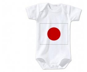 Body bébé Drapeau Japon taille 3/6 mois manches Courtes
