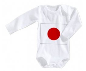 Body bébé Drapeau Japon taille 3/6 mois manches Longues