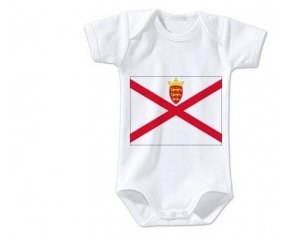 Body bébé Drapeau Île à Jersey taille 3/6 mois manches Courtes