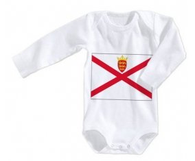 Body bébé Drapeau Île à Jersey taille 3/6 mois manches Longues