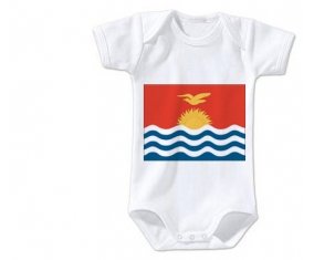 Body bébé Drapeau Kiribati taille 3/6 mois manches Courtes