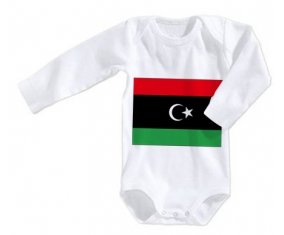Body bébé Drapeau Libye taille 3/6 mois manches Longues
