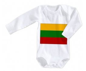 Body bébé Drapeau Lituanie taille 3/6 mois manches Longues