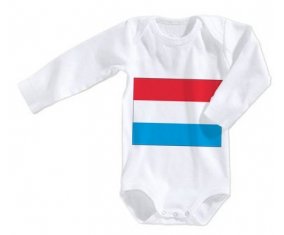 Body bébé Drapeau Luxembourg taille 3/6 mois manches Longues