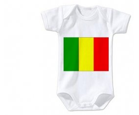 Body bébé Drapeau Mali taille 3/6 mois manches Courtes