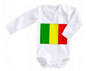Body bébé Drapeau Mali taille 3/6 mois manches Longues