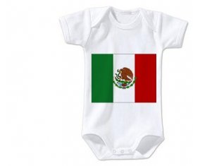Body bébé Drapeau Mexique taille 3/6 mois manches Courtes
