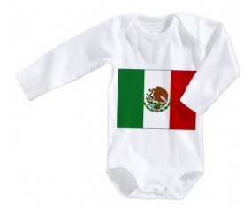 Body bébé Drapeau Mexique taille 3/6 mois manches Longues