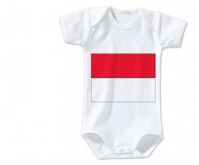 Body bébé Drapeau Monaco taille 3/6 mois manches Courtes