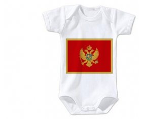 Body bébé Drapeau Monténégro taille 3/6 mois manches Courtes