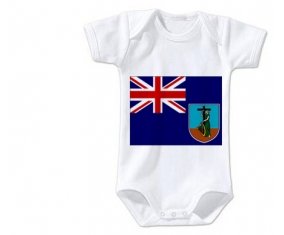 Body bébé Drapeau Montserrat taille 3/6 mois manches Courtes