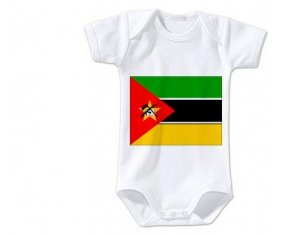 Body bébé Drapeau Mozambique taille 3/6 mois manches Courtes