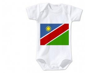 Body bébé Drapeau Namibie taille 3/6 mois manches Courtes