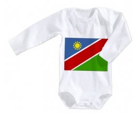Body bébé Drapeau Namibie taille 3/6 mois manches Longues