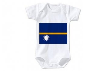 Body bébé Drapeau Nauru taille 3/6 mois manches Courtes