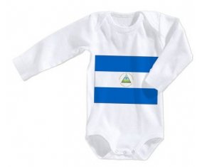 Body bébé Drapeau Nicaragua taille 3/6 mois manches Longues
