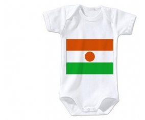 Body bébé Drapeau Niger taille 3/6 mois manches Courtes