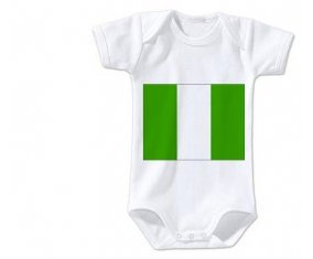 Body bébé Drapeau Nigeria taille 3/6 mois manches Courtes