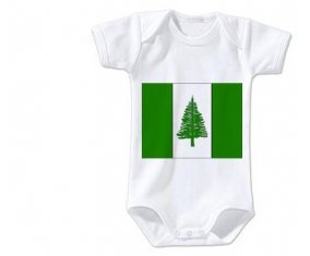 Body bébé Drapeau l'ile de Norfolk taille 3/6 mois manches Courtes
