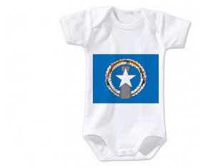 Body bébé Drapeau Corée du Nord taille 3/6 mois manches Courtes