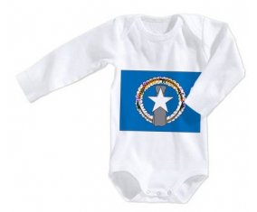 Body bébé Drapeau Corée du Nord taille 3/6 mois manches Longues