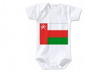 Body bébé Drapeau Oman taille 3/6 mois manches Courtes