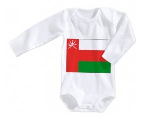 Body bébé Drapeau Oman taille 3/6 mois manches Longues
