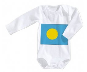 Body bébé Drapeau Palau taille 3/6 mois manches Longues