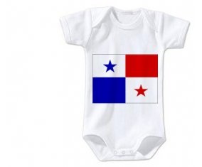 Body bébé Drapeau Panama taille 3/6 mois manches Courtes