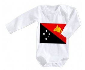 Body bébé Drapeau Papouasie Nouvelle Guinée taille 3/6 mois manches Longues