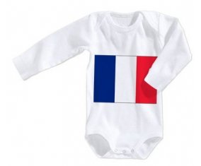 Body bébé Drapeau Saint Barthlemy taille 3/6 mois manches Longues