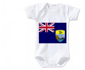 Body bébé Drapeau Sainte-Hélène taille 3/6 mois manches Courtes