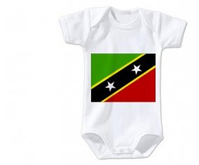 Body bébé Drapeau Saint-Christophe-et-Niévès taille 3/6 mois manches Courtes