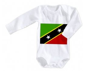 Body bébé Drapeau Saint-Christophe-et-Niévès taille 3/6 mois manches Longues