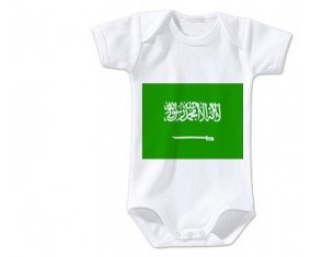 Body bébé Drapeau Arabie Saoudite taille 3/6 mois manches Courtes