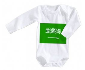 Body bébé Drapeau Arabie Saoudite taille 3/6 mois manches Longues
