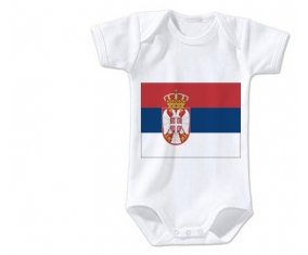 Body bébé Drapeau Serbie taille 3/6 mois manches Courtes