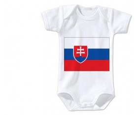 Body bébé Drapeau Slovaquie taille 3/6 mois manches Courtes