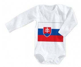 Body bébé Drapeau Slovaquie taille 3/6 mois manches Longues