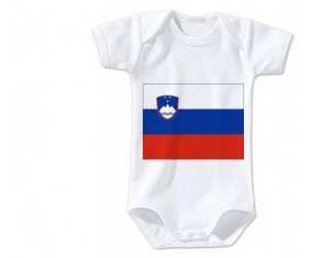 Body bébé Drapeau Slovénie taille 3/6 mois manches Courtes