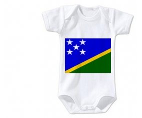 Body bébé Drapeau îles Salomon taille 3/6 mois manches Courtes