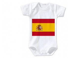 Body bébé Drapeau Espagne taille 3/6 mois manches Courtes