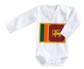 Body bébé Drapeau Sri Lanka Srilanka taille 3/6 mois manches Longues