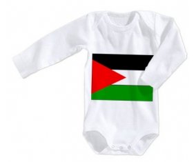 Body bébé Drapeau Palestine taille 3/6 mois manches Longues