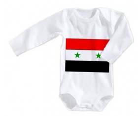 Body bébé Drapeau République arabe syrienne taille 3/6 mois manches Longues