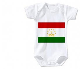 Body bébé Drapeau Tadjikistan taille 3/6 mois manches Courtes